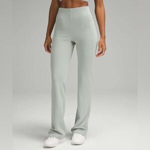 NWT Lululemon Ribbed Softstreme‎ Flared Pant *Regular Jade Grey Size 12